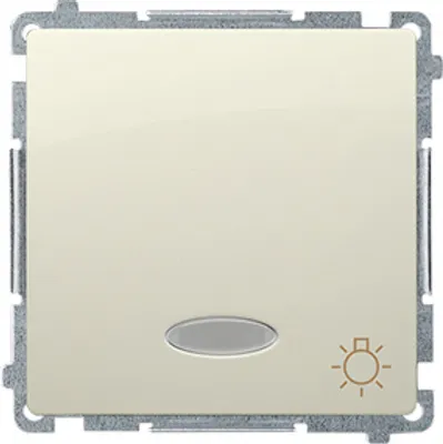 Zdjęcie produktu dla Kontakt-Simon BMS1L.01/12, Przyciskany przełącznik, Plastik, IP20, IP44, 250 V, 10 A, 75 mm