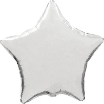 Obrázek produktu pro Fóliový balónek s hvězdou, stříbrný, 46 cm