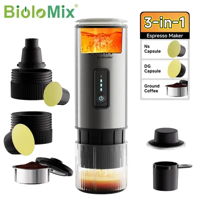 Produktbild von BioloMix CoffArt Tragbare Kaffeemaschine 3-in-1 USB 12V Reise-Espresso