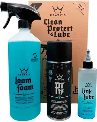 Immagine prodotto di Peaty's Wash Prevent Lubricate Starter Pack 1 L-400 ml-120 ml Ciclo di pulizia e manutenzione