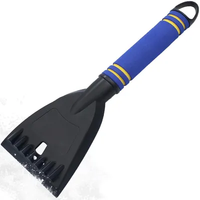 Immagine prodotto di Raschiaghiaccio per auto, ABS, impugnatura morbida antiscivolo, blu, 32 cm