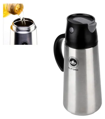 Produktbild von Ölspender 750 ml Edelstahl für Küche und Kochen (Schwarz)