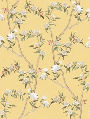Produktbild von Sanders & Sanders Tapete Blumen Gelb und Grün 53 cm x 10 m