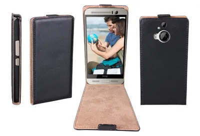 Produktbild von Flip Case für HTC One M9+ Plus schwarz ultra slim