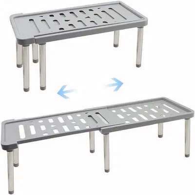 Produktbild von Flachpaket - Uitklappbare Schrank-Cabine für Küche und Bad - Mehrzweck-Wandschrankregal - Drehbares Regal - Ideal für Besteck, Schuhe und Haushaltsgeräte - Grau - Verstellbare Regalwand für Aufbewahrung.