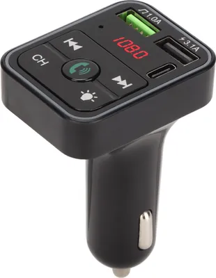 Image de Lecteur de musique, transmetteur FM avec lumières colorées, plusieurs modes et automatique, suppression du bruit et prise de charge pour voiture avec indicateur LED