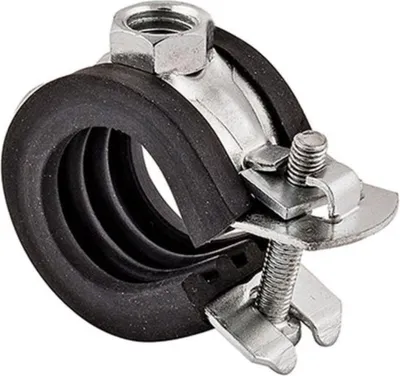Produktbild von Fischer 79427, Rohrschelle, Schwarz, Stahl, 50 - 55 mm, EPDM, Zink Stahl, 0,9 kN, M8