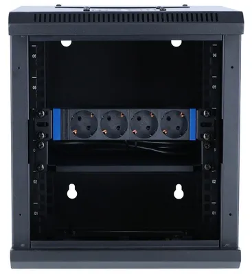 Produktbild von DSIT 6HE - 10 Zoll Serverschrank mit Glastür - Set - 312x310x352mm (BxTxH)