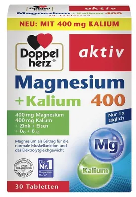 Produktbild von Doppelherz Magnesium + Kalium Tabletten, 30 St. Tabletten