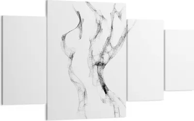 Produktbild von Bild auf Leinwand - Leinwandbild - 4 Teile - Frau Körper Nacktheit - 160x90cm - Wand Bild - Wanddeko - Wandbilder - Leinwanddruck - Bilder - Wanddekoration - Leinwand bilder - Wandbild - DL160x90-4938