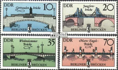 Produktbild von Briefmarken DDR 1985 Mi 2972I-2975I (kompl.Ausgabe) postfrisch Historische Brücken in Berlin