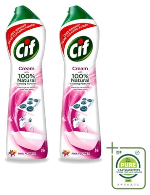 Produktbild von 2 x Cif Scheuermilch Pink Flower - 500 ml - Großpackung - 2 Stücke