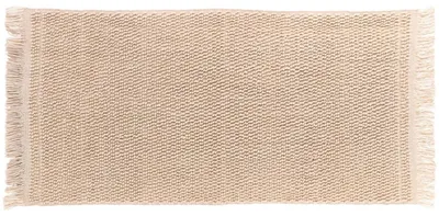 Produktbild von TENDANCE | Badezimmermatte - Baumwollteppich - Duschvorleger - 45 x 90 cm - beige - 100% Baumwolle - Badvorleger - Boho - Dekorativ