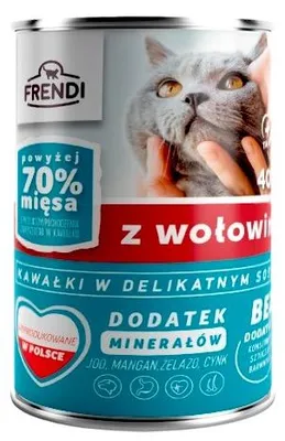 Zdjęcie produktu dla Karma mokra dla kota Frendi z wołowiną w sosie 400 g