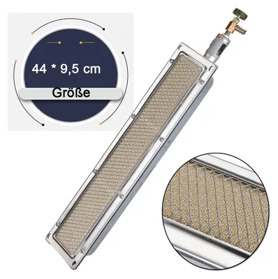 Produktbild von Infrarot-Keramik-Seitenbrenner für Gasgrill - Gasgrillbrenner - 44 × 9,5 cm