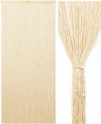 Produktbild von Holz Perlenvorhang, 90 Stränge, 90 x 200 cm, Insektenschutz für Küche