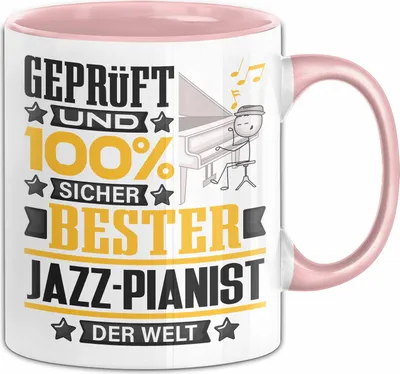 Produktbild von Jazz-Pianist Geschenk Lustiger Spruch für Jazz-Pianist Geschenkidee Bester Jazz-Pianist Der Welt (Rosa)