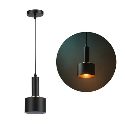 Produktbild von MasterLED Pendelleuchte Tema E27 Schwarz Kupfer – Retro Hängelampe für Küche & Esstisch