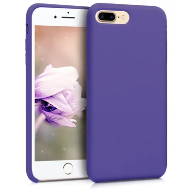 Image de kwmobile Coque compatible Apple iPhone 7 Plus / iPhone 8 Plus Coque - Silicone Handy Case - Housse de téléphone portable surface souple - chargement sans fil - Iris