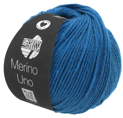 Produktbild von Lana Grossa MERINO UNO 50 g extrafeine Wolle mit Superwash-Ausrüstung 125 m Farbe 024 - Enzianblau, KI-generiertes Bild