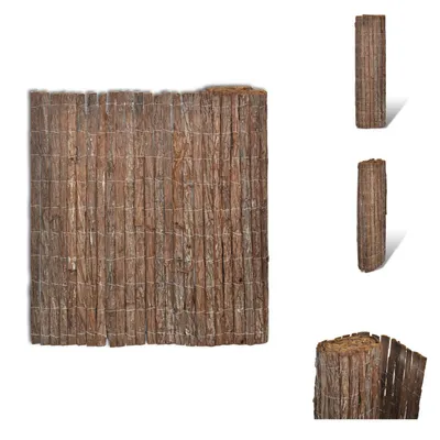 Image de vidaXL Clôture en écorce 400×100 cm - Panneaux de clôture