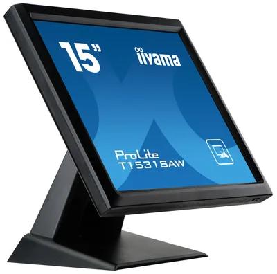 Obrázok produktu pre iiyama T1531SAW-B5, 38,1 cm (15"), 1024 x 768 px, 340 cd/m², 0,297 x 0,297 mm, 700:1, 8 ms