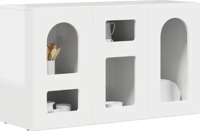 Obrázek produktu pro vidaXL Příborník vysoký lesk bílý 100 x 35 x 59 cm materiál na bázi dřeva