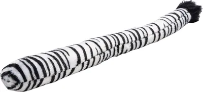Produktbild von Beeztees Hundespielzeug Dschungel Zebraschwanz aus Plüsch schwarz/weiß