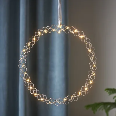 Produktbild von Star Trading LED-Kranz "Hoop", beleuchtet, Chrom