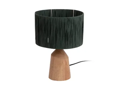 Image de Lampe à poser TRAPEZE avec structure en bois, Ø 25 cm