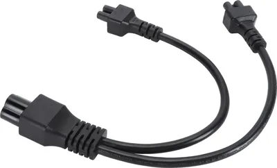 Obrázok produktu pre Napájací kábel IEC320 C6 samec na dvojitý C5 samica 30 cm C6 na 2xC5 Y rozbočovač napájací kábel 2,5 A 250 V