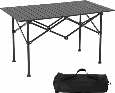 Obrázok produktu pre Skladací campingový stôl s odrolávacou doskou, rozmer 95 x 56 cm