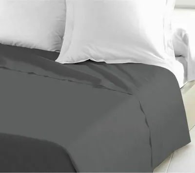 Produktbild von Bettlaken aus 100 % Baumwolle, 180 x 290 cm, dunkelgrau