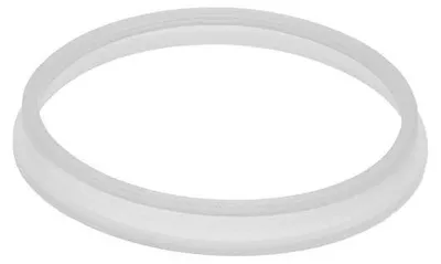 A white ring-shaped gasket on a white background.