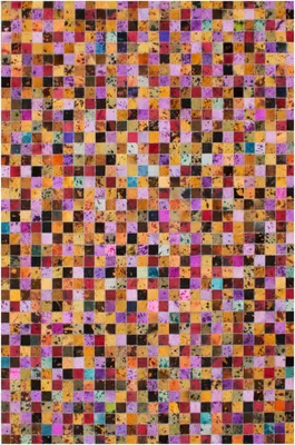 Produktbild von Handgenähter Kuhfell Patchwork Teppich Sao Paulo Multi 140x200 cm, Fußbodenheizung geeignet