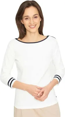 Produktbild von Sea Ranch Charlotte 3/4-arm T-shirt Weiß 2XL Damen Weiß 2XL