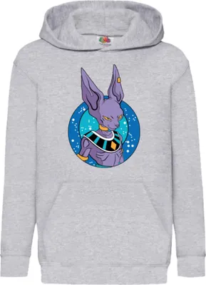 Immagine prodotto di Felpe con cappuccio per bambini Dragon Anime Manga Ball Z Beerus 01, 9-11 Jahr - 140 / Gris