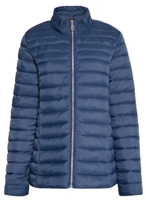 Produktbild von Damen Jacke blau Größe L schimmernd mit synthetischer Isolierung und gefüttertem Stehkragen