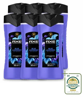 Imagen del producto de 6 unidades de gel de ducha AXE Blue Lavender, 300 ml cada uno, pack ahorro