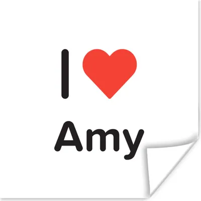 Produktbild von MuchoWow® Poster Ich liebe - Amy - Mädchen 75x75 cm - Wand Dekoration