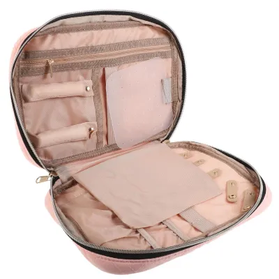 Imagen del producto de Organizador de joyas portátil en color rosa