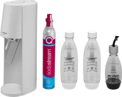 Produktbild von SodaStream Wassersprudler Terra Vorteilspack inkl. 3 Flaschen und Quick Connect Zylinder, Weiß
