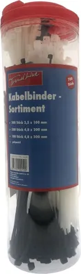 Produktbild von TrendLine Kabelbinder-Set schwarz-weiß, 700 Stück
