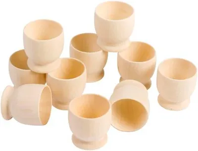 Image de EDUPLAY 370129 Gobelets en bois, set de 10, naturel