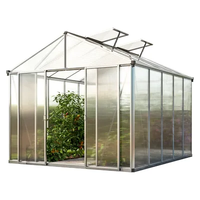 Produktbild von GFP Gewächshaus RUBIN 5 aus Alu 262x320 cm, starke 10 mm Doppelstegplatten formstabil und witterungsbeständig
