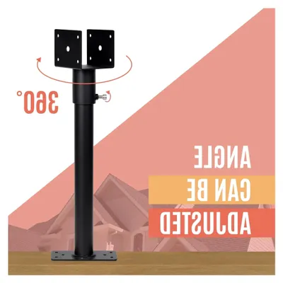 Produktbild von Satteldacherhöhung für Terrassen-Pergolen, 9,1 cm hoch, Schwarz, 3 Stück