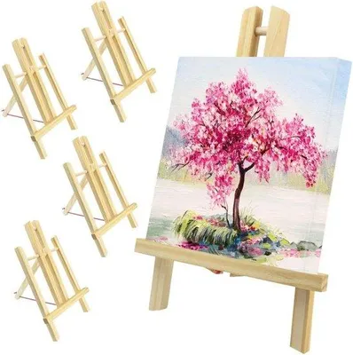 Produktbild von Kleine Holzstaffelei 30cm für Malen und Zeichnen