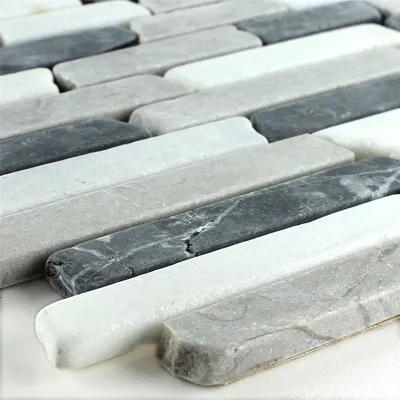 Produktbild von Mosaikfliesen Marmor Botticino Grey Brick
