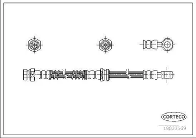 Produktbild von CORTECO 19033569 Bremsschlauch Vorne für MITSUBISHI OUTLANDER I (CUW)