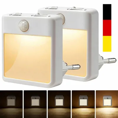 Produktbild von Dimmbar LED Nachtlicht mit Bewegungsmelder Steckdose Nachtlampe Steckdosenlicht